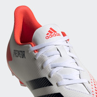adidas PREDATOR 20.4 Gras / Kunstgras Voetbalschoenen (FxG) Wit Zwart Rood
