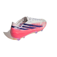 adidas F50 Hyperfast EVO Gras Voetbalschoenen (FG) Wit Felroze Donkerblauw