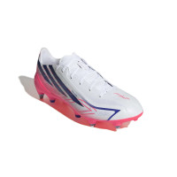 adidas F50 Hyperfast League IJzeren-Nop Voetbalschoenen (SG) Wit Paars Roze