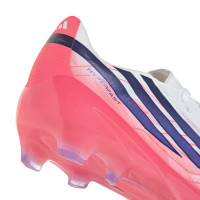 adidas F50 Hyperfast Elite Gazon Naturel Chaussures de Foot (FG) Enfants Blanc Mauve Rose