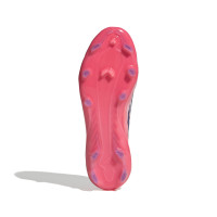 adidas F50 Hyperfast Elite Gazon Naturel Chaussures de Foot (FG) Enfants Blanc Mauve Rose