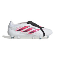 adidas Predator League FT IJzeren-Nop Voetbalschoenen (SG) Wit Zwart Roze