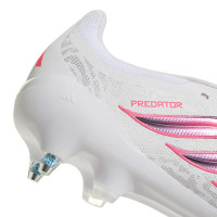 adidas Predator League FT IJzeren-Nop Voetbalschoenen (SG) Wit Zwart Roze