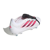 adidas Predator League FT IJzeren-Nop Voetbalschoenen (SG) Wit Zwart Roze