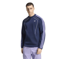 Pull adidas Spacer Crew bleu foncé violet blanc