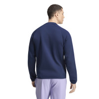 Pull adidas Spacer Crew bleu foncé violet blanc
