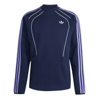 Pull adidas Spacer Crew bleu foncé violet blanc