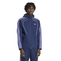 Veste d'entraînement à capuche adidas Spacer bleu foncé violet blanc
