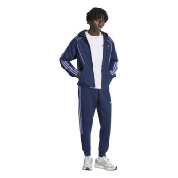 Veste d'entraînement à capuche adidas Spacer bleu foncé violet blanc