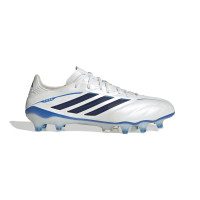 adidas Copa Pure IV Elite Gazon Naturel Chaussures de Foot (FG) Blanc Bleu Bleu Foncé