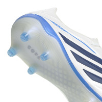 adidas Copa Pure IV Elite Gazon Naturel Chaussures de Foot (FG) Blanc Bleu Bleu Foncé