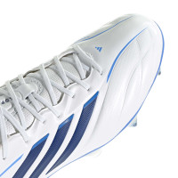 adidas Copa Pure IV Elite IJzeren-Nop Voetbalschoenen (SG) Wit Blauw Donkerblauw