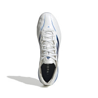 adidas Copa Pure IV Elite IJzeren-Nop Voetbalschoenen (SG) Wit Blauw Donkerblauw