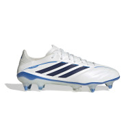 adidas Copa Pure IV Elite IJzeren-Nop Voetbalschoenen (SG) Wit Blauw Donkerblauw