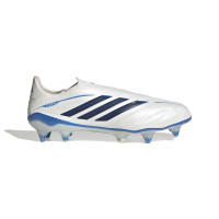 adidas Copa Pure IV Elite Veterloze IJzeren-Nop Voetbalschoenen (SG) Wit Blauw Donkerblauw