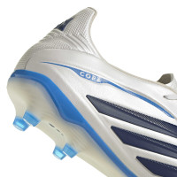 adidas Copa Pure IV Pro Gazon Naturel Chaussures de Foot (FG) Blanc Bleu Bleu Foncé