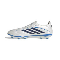adidas Copa Pure IV Pro Gazon Naturel Chaussures de Foot (FG) Blanc Bleu Bleu Foncé