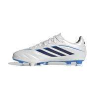 adidas Copa Pure IV Club Gazon Naturel Artificiel Chaussures de Foot (MG) Enfants Blanc Bleu Bleu Foncé