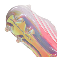 adidas F50 Sparkfusion Elite Gras / Kunstgras Voetbalschoenen (MG) Dames Roze Wit