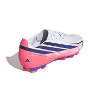 adidas F50 Hyperfast Club Gras / Kunstgras Voetbalschoenen (MG) Wit Paars Roze