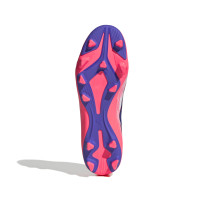 adidas F50 Hyperfast Club Gras / Kunstgras Voetbalschoenen (MG) Wit Paars Roze