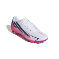 adidas F50 Hyperfast Club Gras / Kunstgras Voetbalschoenen (MG) Wit Paars Roze
