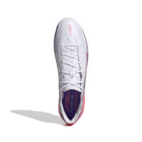 adidas F50 Hyperfast Elite Gras Voetbalschoenen (FG) Wit Paars Roze