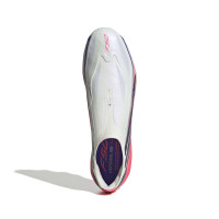 adidas F50 Hyperfast Elite Veterloze Gras Voetbalschoenen (FG) Wit Paars Roze