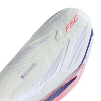 adidas F50 Hyperfast Elite Veterloze Gras Voetbalschoenen (FG) Wit Paars Roze
