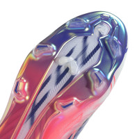 adidas F50 Hyperfast Elite Veterloze Gras Voetbalschoenen (FG) Wit Paars Roze