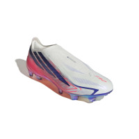 adidas F50 Hyperfast Elite Veterloze Gras Voetbalschoenen (FG) Wit Paars Roze