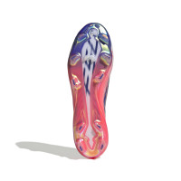 adidas F50 Hyperfast Elite Veterloze Gras Voetbalschoenen (FG) Wit Paars Roze