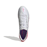 adidas F50 Hyperfast Elite Crampons Vissés Chaussures de Foot (SG) Blanc Mauve Rose
