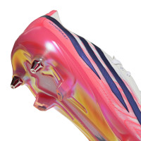adidas F50 Hyperfast Elite Crampons Vissés Chaussures de Foot (SG) Blanc Mauve Rose