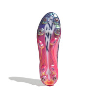 adidas F50 Hyperfast Elite Crampons Vissés Chaussures de Foot (SG) Blanc Mauve Rose