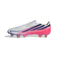 adidas F50 Hyperfast Elite Crampons Vissés Chaussures de Foot (SG) Blanc Mauve Rose