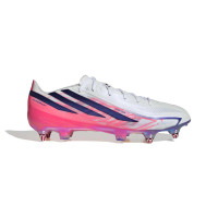 adidas F50 Hyperfast Elite Crampons Vissés Chaussures de Foot (SG) Blanc Mauve Rose
