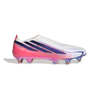 adidas F50 Hyperfast Elite Sans Lacets Crampons Vissés Chaussures de Foot (SG) Blanc Mauve Rose