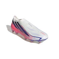adidas F50 Hyperfast Elite Sans Lacets Crampons Vissés Chaussures de Foot (SG) Blanc Mauve Rose