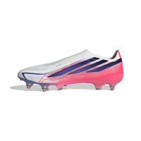 adidas F50 Hyperfast Elite Sans Lacets Crampons Vissés Chaussures de Foot (SG) Blanc Mauve Rose