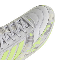 adidas Top Sala Competition II Chaussures de Foot en Salle (IN) Enfants Gris Clair Vert Clair Lime