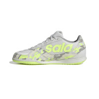 adidas Top Sala Competition II Chaussures de Foot en Salle (IN) Enfants Gris Clair Vert Clair Lime