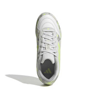 adidas Top Sala Competition II Chaussures de Foot en Salle (IN) Enfants Gris Clair Vert Clair Lime