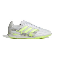 adidas Super Sala III Chaussures de Foot en Salle (IN) Enfants Gris Clair Vert Clair Lime