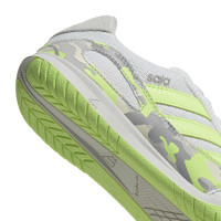 adidas Super Sala III Chaussures de Foot en Salle (IN) Enfants Gris Clair Vert Clair Lime