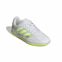 adidas Super Sala III Chaussures de Foot en Salle (IN) Enfants Gris Clair Vert Clair Lime