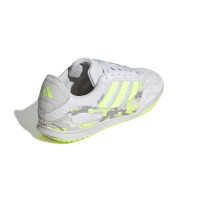 adidas Super Sala III Chaussures de Foot en Salle (IN) Enfants Gris Clair Vert Clair Lime