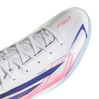 adidas F50 Hyperfast League Zaalvoetbalschoenen (IN) Wit Paars Roze