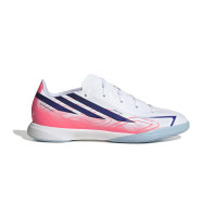 adidas F50 Hyperfast League Chaussures de Foot en Salle (IN) Enfants Blanc Mauve Rose