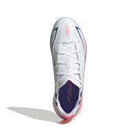 adidas F50 Hyperfast League Chaussures de Foot en Salle (IN) Enfants Blanc Mauve Rose